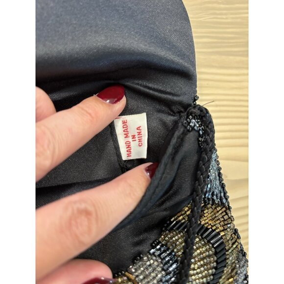 Vintage Carla Mitch Handmade Beaded Evening Bag Purse Art Deco Retro Stylish - Picture 8 of 10